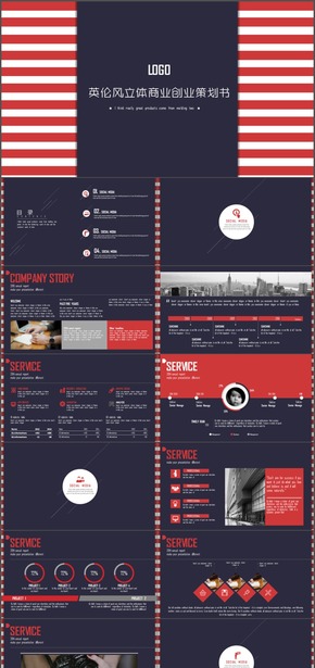 經典英倫風格商業(yè)計劃書策劃提案Keynote模板