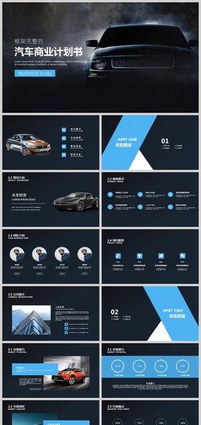 汽車商業(yè)計劃書PPT模板