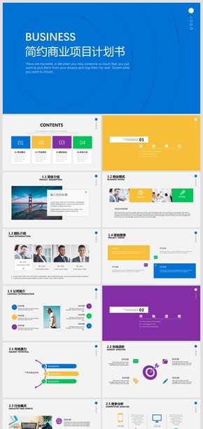 微粒體歐美風(fēng)商務(wù)項(xiàng)目計(jì)劃書(shū)ppt模板