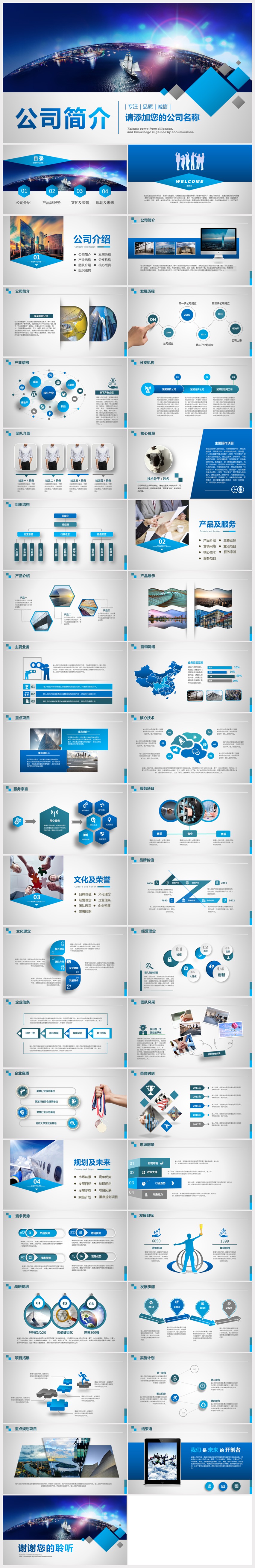 簡單企業(yè)公司簡介宣傳PPT