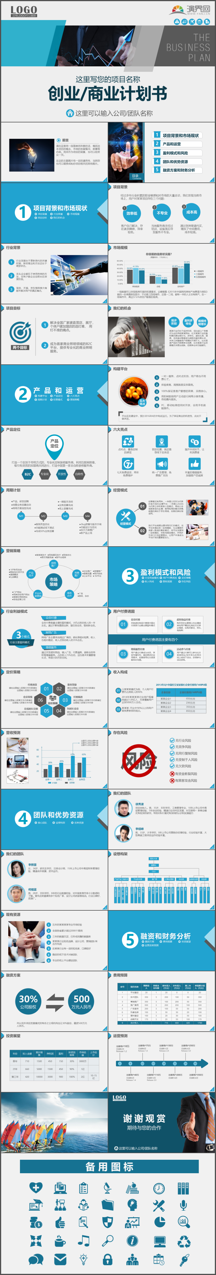 企業(yè)公司創(chuàng)業(yè)商業(yè)計劃書融資策劃PPT模板66