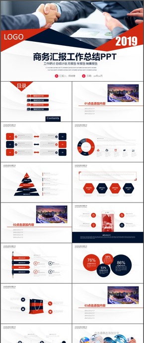 商務(wù)匯報工作研討銷售報告PPT模板5