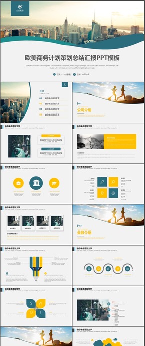 歐美商務(wù)計劃策劃總結(jié)匯報PPT模板22