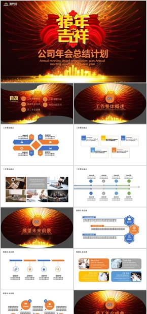 企業(yè)年會年終總結計劃PPT