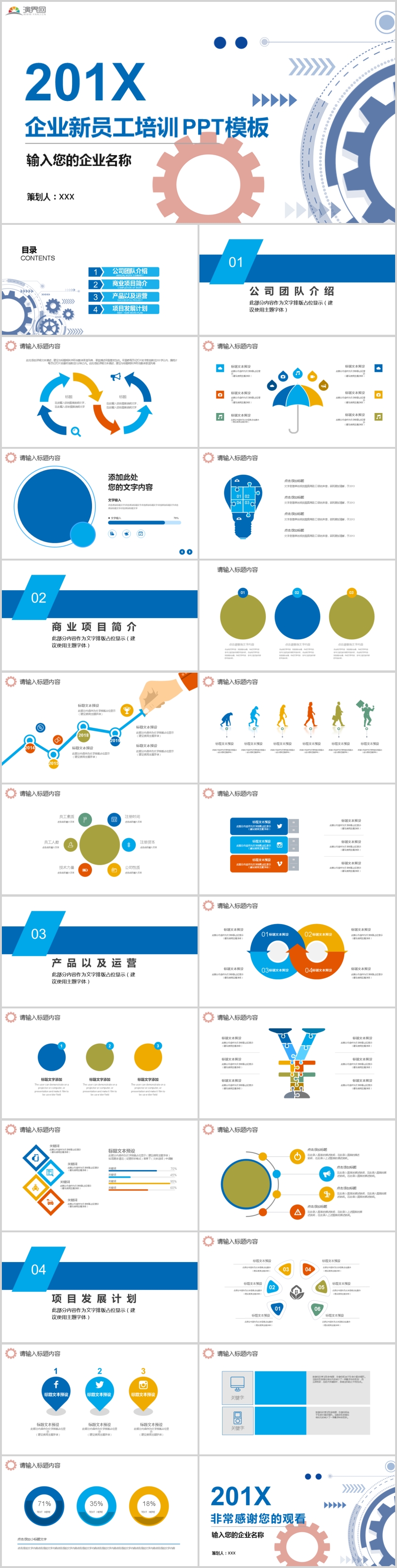 企業(yè)新員工培訓(xùn)商務(wù)演示主題課講PPT模板