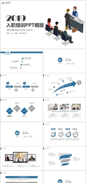 2019年商務總結(jié)工作總結(jié)工作計劃工作報告銷售培訓PPT模板