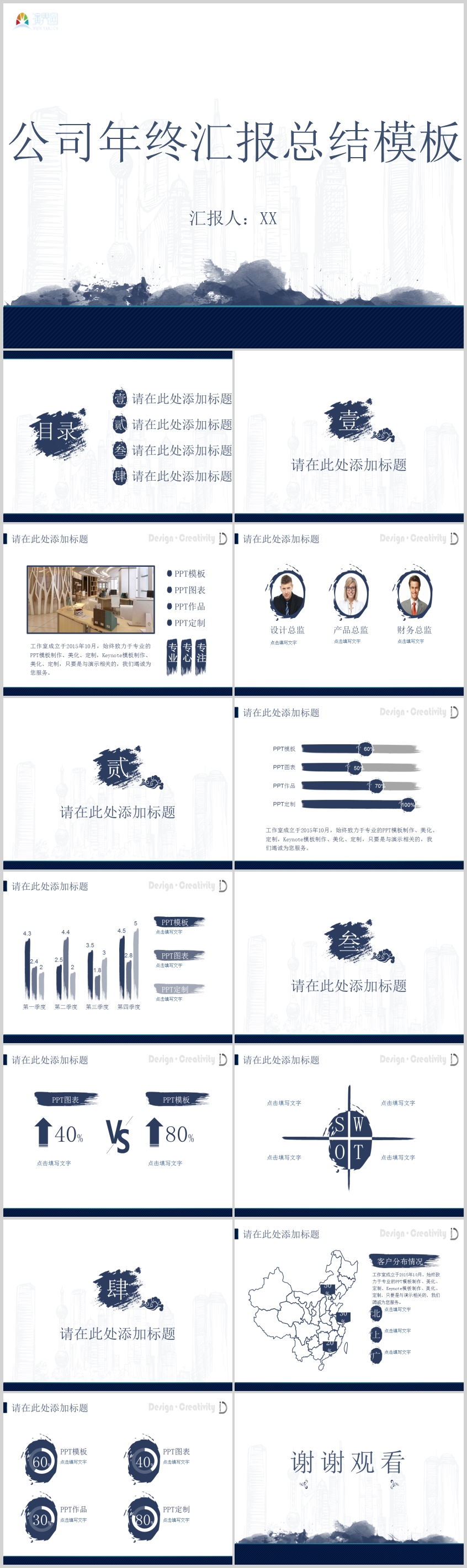 企業(yè)公司年終匯報總結(jié)報告PPT模板15