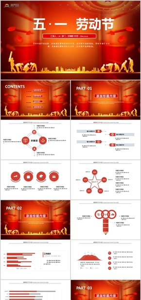 五一勞動(dòng)節(jié)主題班會(huì)活動(dòng)策劃工作總結(jié)工作匯報(bào)PPT模板08