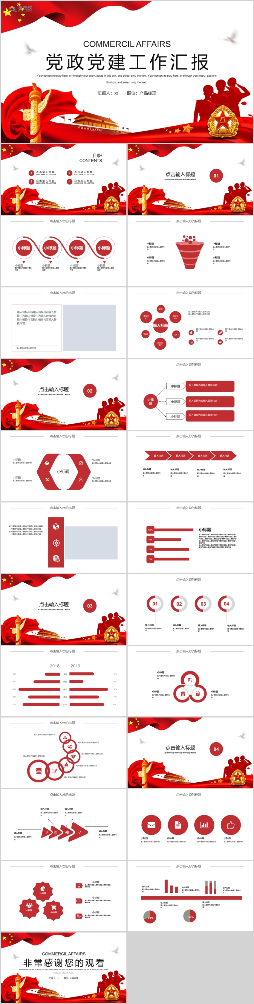 紅色五四青年節(jié)黨政學習黨政教育工作匯報工作總結(jié)課件PPT模板