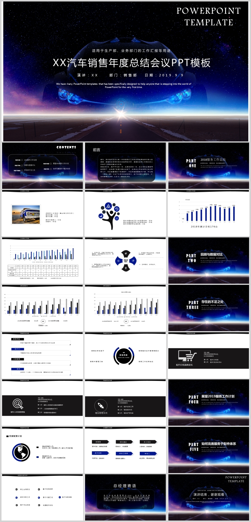作品标题:xx汽车销售年度总结会议报告ppt模板