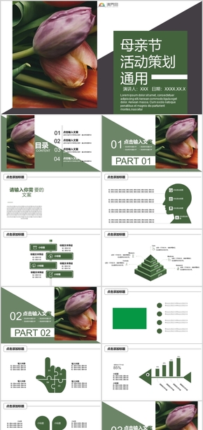 母親節(jié)節(jié)日慶典活動(dòng)慶典活動(dòng)策劃PPT模板04