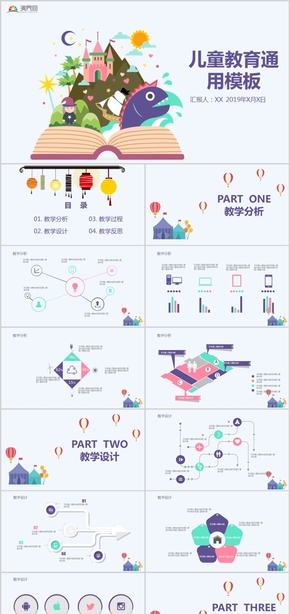 童趣卡通兒童教育培訓(xùn)教學設(shè)計教育講座通用PPT模板