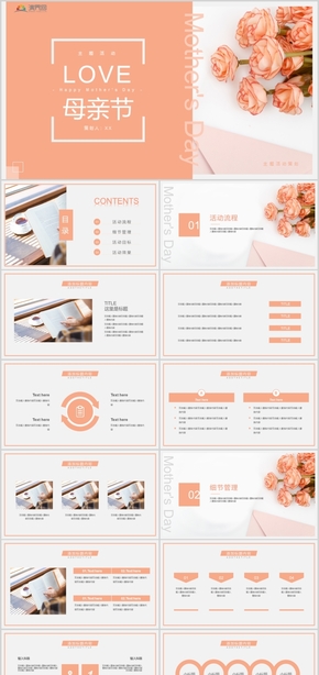 母親節(jié)節(jié)日慶典主題活動慶典活動策劃PPT模板