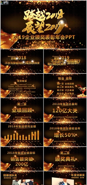 2019企業(yè)頒獎(jiǎng)表彰年會年終慶典PPT模板23