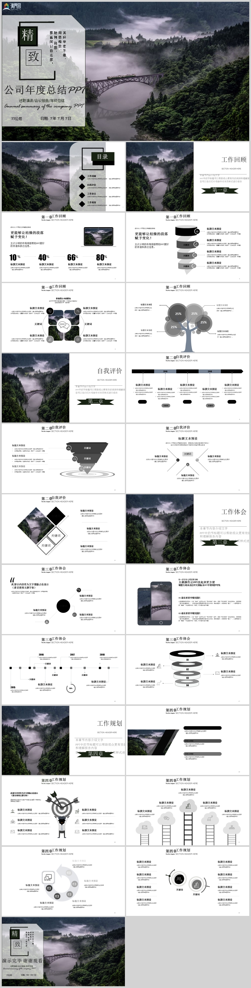 年度公司總結(jié)述職演講會議報告PPT模版