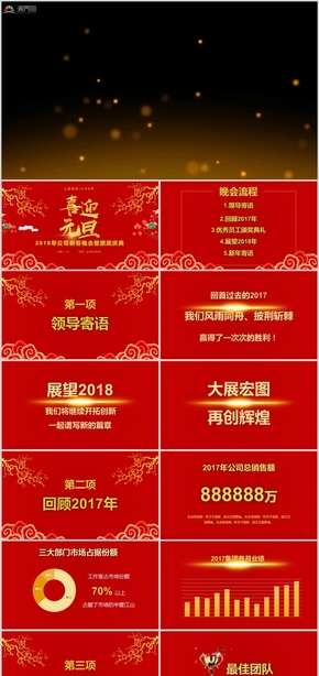 企業(yè)年會新年慶典年會頒獎典禮節(jié)日慶典新年晚會頒獎典禮新年頒獎盛典PPT模板