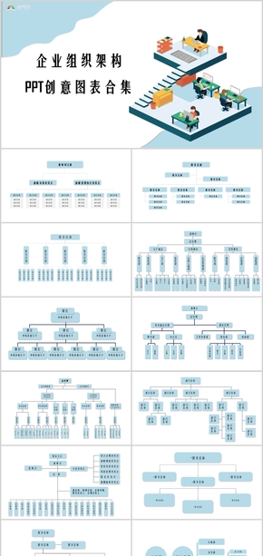 企業(yè)組織架構創(chuàng)意PPT圖表