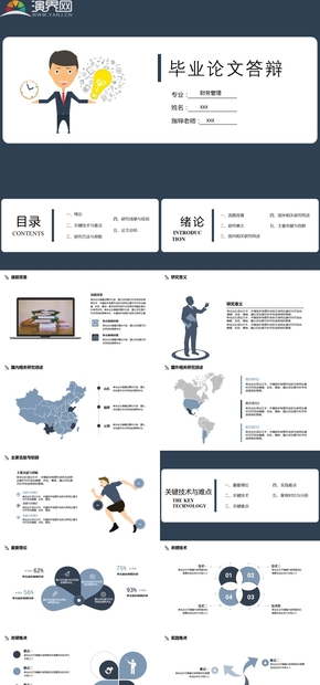財務(wù)管理畢業(yè)論文答辯PPT模板