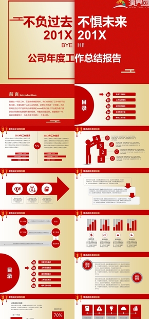 紅色大氣年終工作計(jì)劃總結(jié)匯報(bào)PPT模板