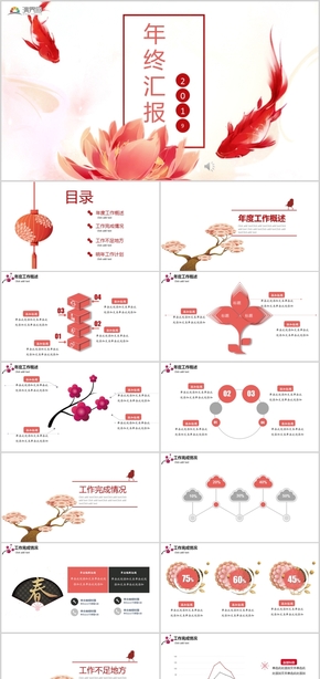 2019年度工作概述工作完成情況工作不足工作總結(jié)明年工作計劃PPT模板