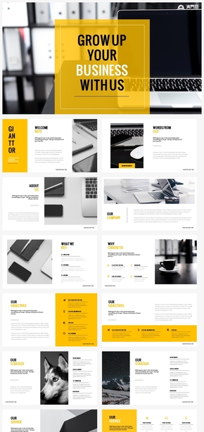 【規(guī)則】黃色正式商務提案通用企業(yè)工作匯報總結(jié)ppt模板