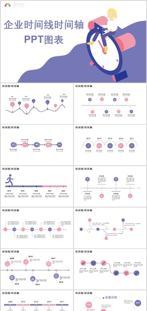 企業(yè)通用時(shí)間線(xiàn)時(shí)間軸PPT圖表