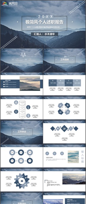 極簡風(fēng)個人述職報告商業(yè)規(guī)劃策劃方案PPT模板12