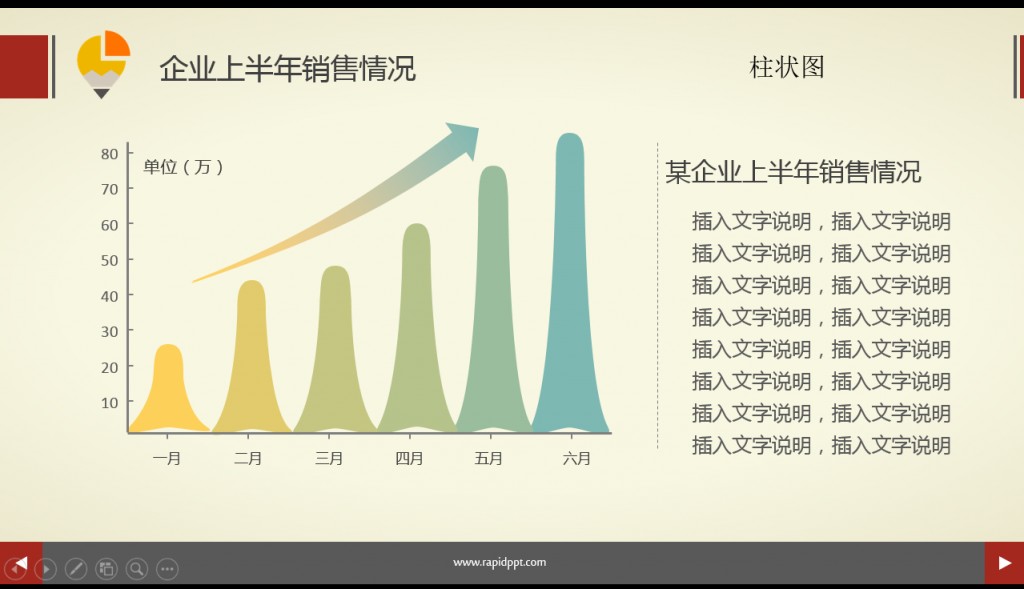 柱状图 增长趋势 - 演界网,中国首家演示设计交易平台