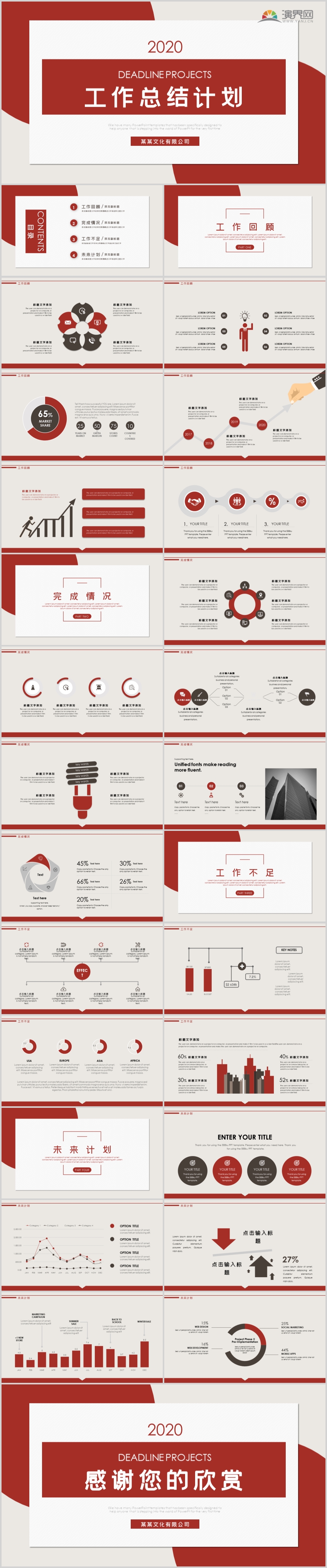 紅色大氣工作總結(jié)計劃PPT模板