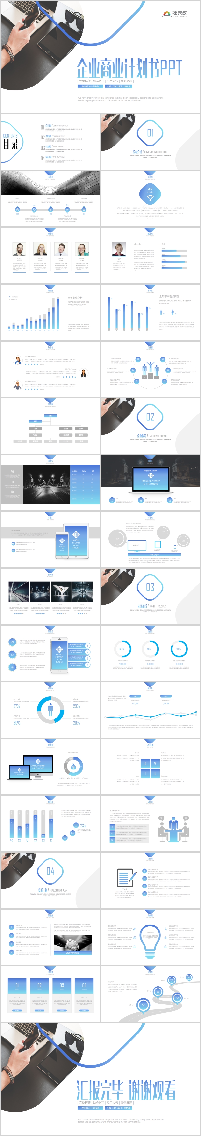 商務風企業(yè)商業(yè)計劃書通用PPT模版