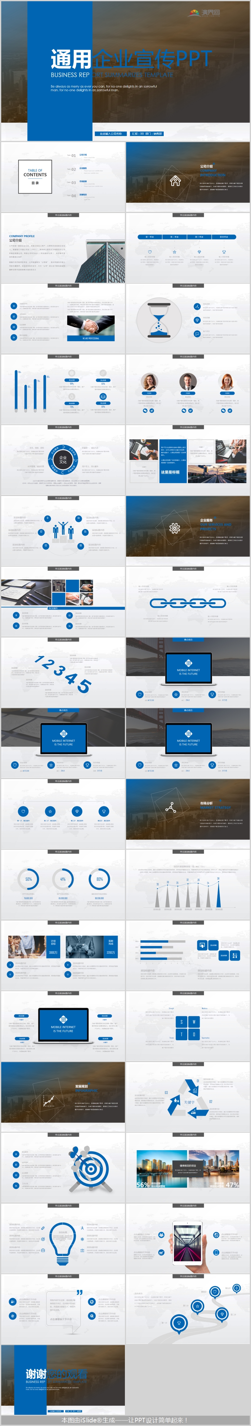藍色商務(wù)風企業(yè)宣傳公司介紹商務(wù)報告通用PPT模版
