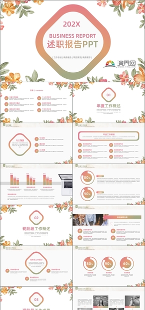 手繪水彩述職報告工作總結(jié)匯報通用PPT模版