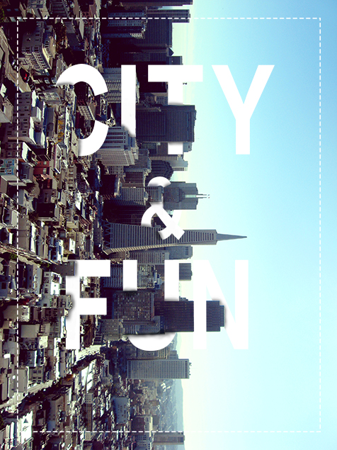 城市商务风格立体英文海报cityfun