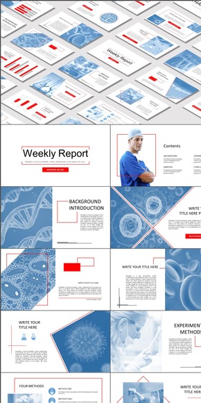 紅色雜志風格生物醫(yī)療類學(xué)術(shù)匯報論文答辯PPT模板