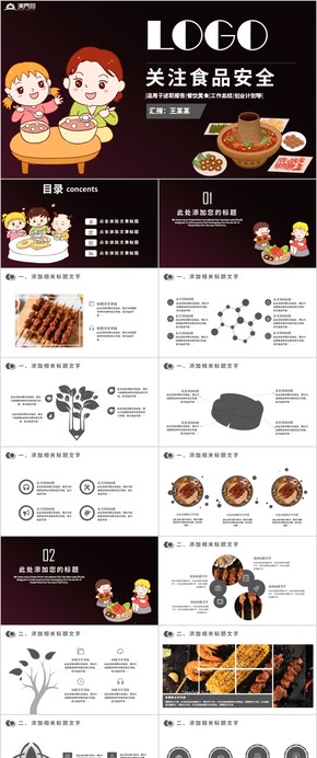 食品安全調(diào)查匯報(bào)安全教育培訓(xùn)簡(jiǎn)約ppt模板