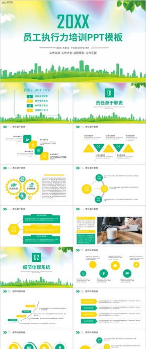 企業(yè)員工執(zhí)行力培訓PPT模板