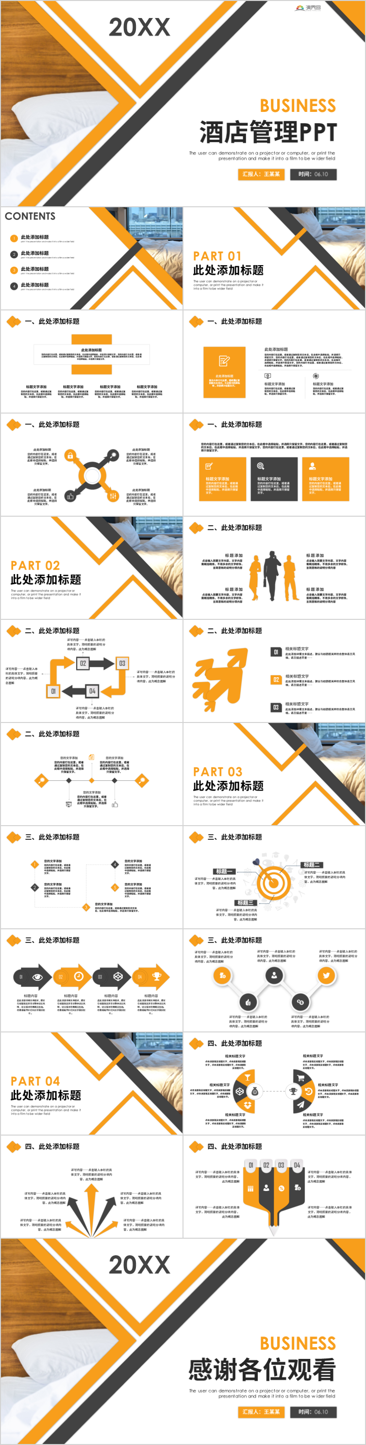 簡約大氣酒店介紹宣傳推廣營銷酒店管理PPT