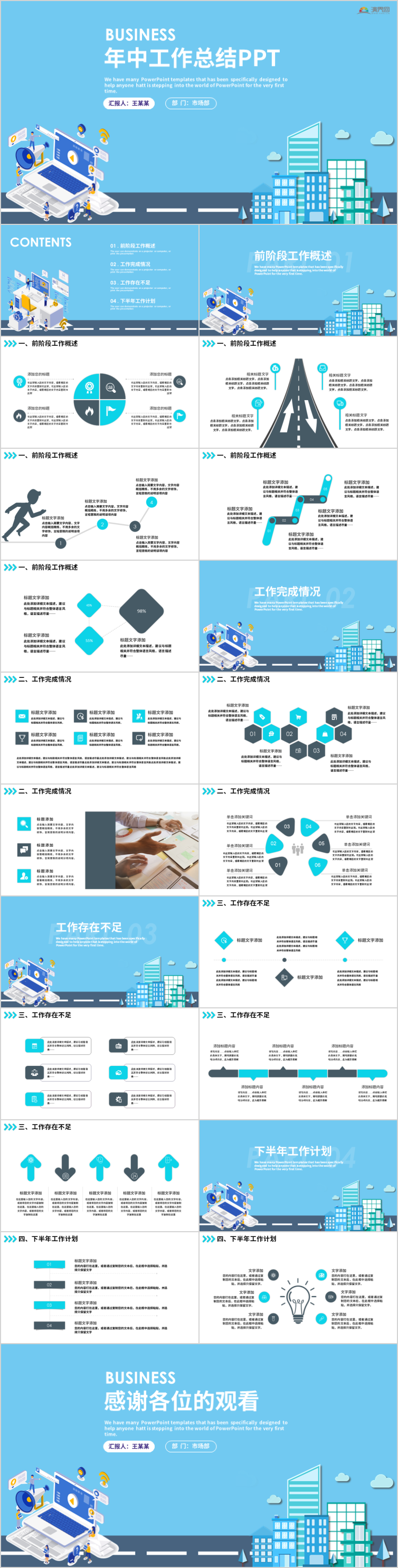 年中總結(jié) 工作總結(jié) 工作匯報(bào) 年終總結(jié) 年中匯報(bào) 工作計(jì)劃 ppt模板