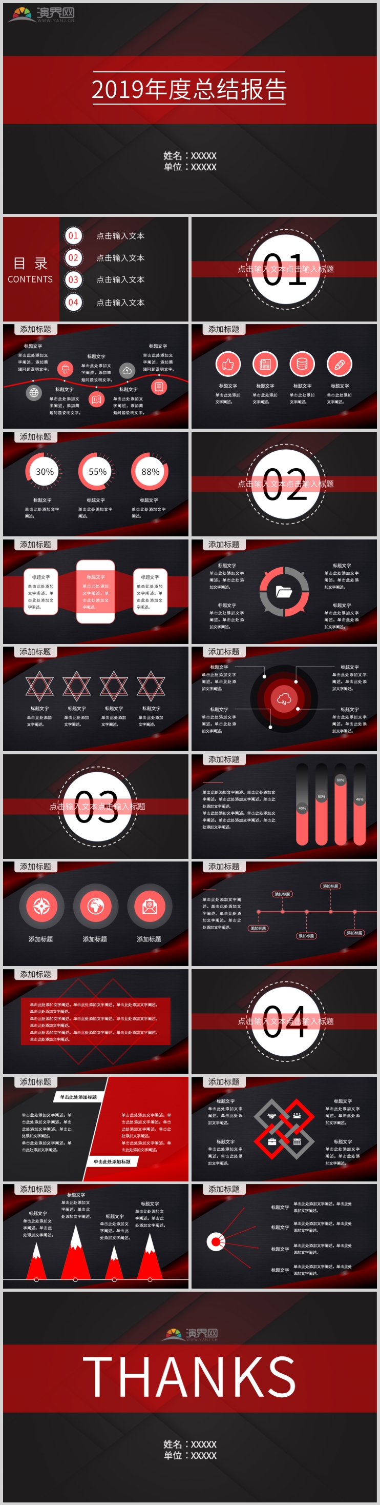 2019年黑紅色高端精品商務(wù)風(fēng)工作匯報(bào)述職報(bào)告PPT模板