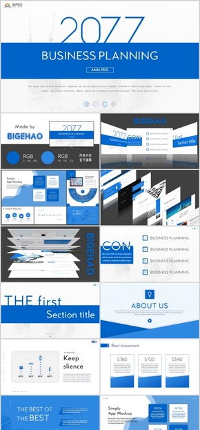 藍色商業(yè)計劃書模板