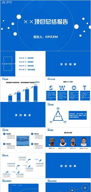 藍(lán)色極簡商務(wù)項(xiàng)目總結(jié)報(bào)告模板