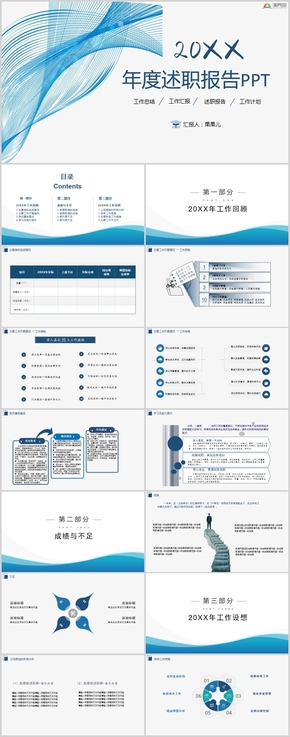年度述職報告PPT模板