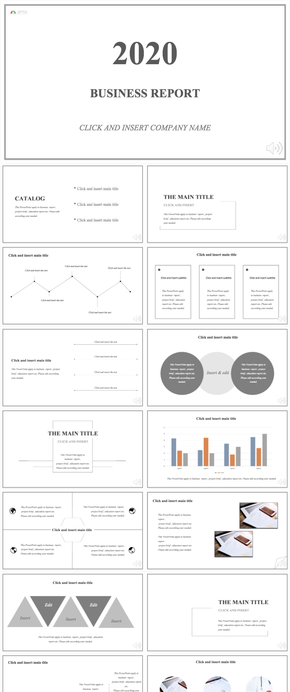 黑白色極簡風商務匯報PPT模板