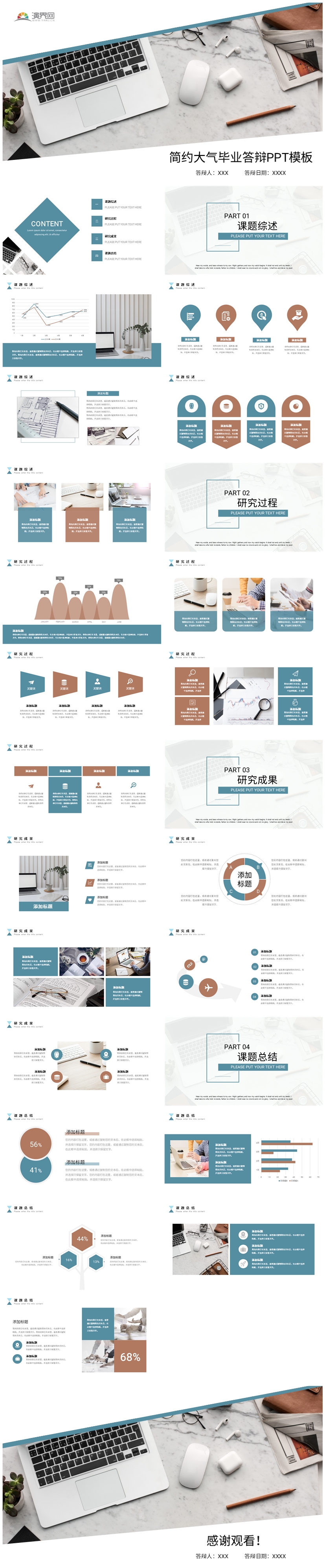 簡(jiǎn)約大氣畢業(yè)答辯PPT模板