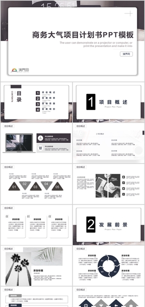 商務(wù)大氣項(xiàng)目計(jì)劃書(shū)PPT模板