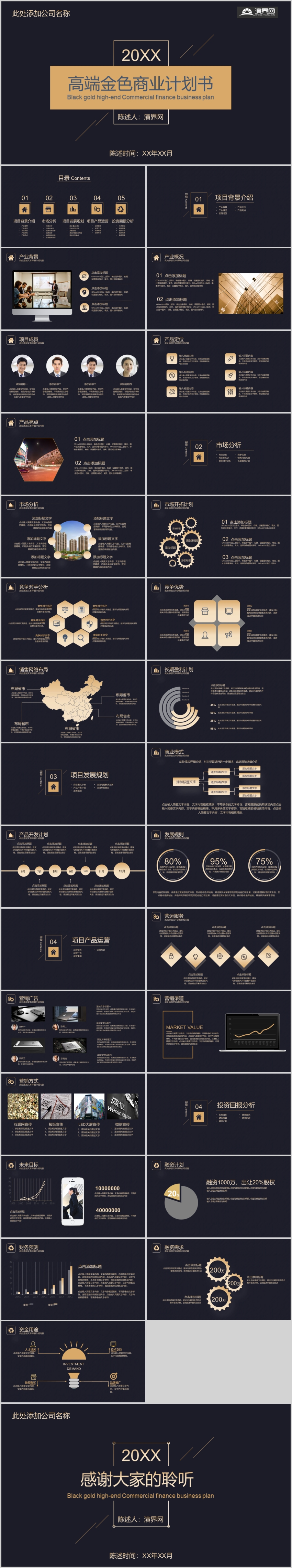 高端金色商業(yè)計劃書