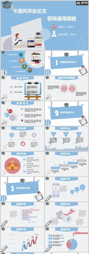 卡通風(fēng)畢業(yè)答辯通用模板