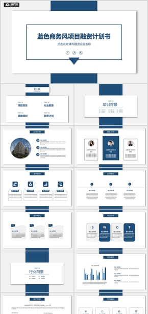 藍(lán)色商務(wù)風(fēng)項(xiàng)目融資計劃書