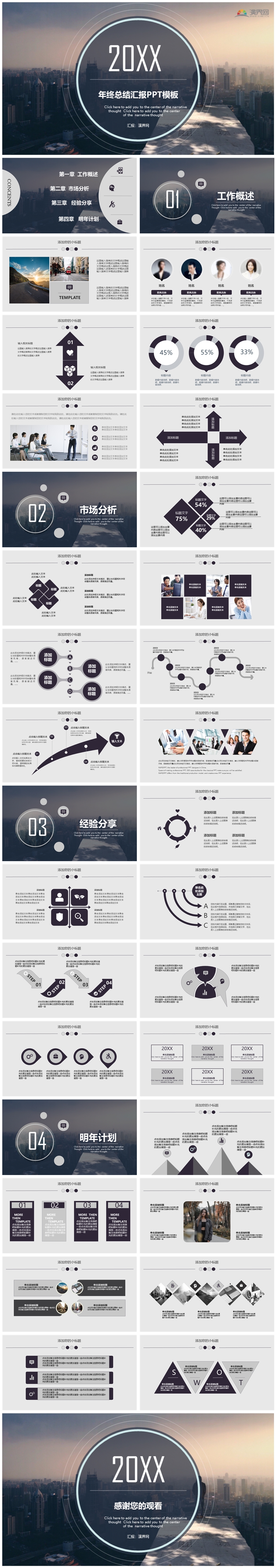 簡約風(fēng)年終總結(jié)匯報PPT模板