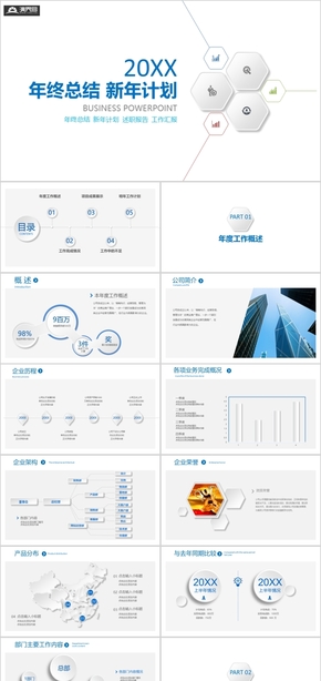 簡約風格工作總結PPT通用模板